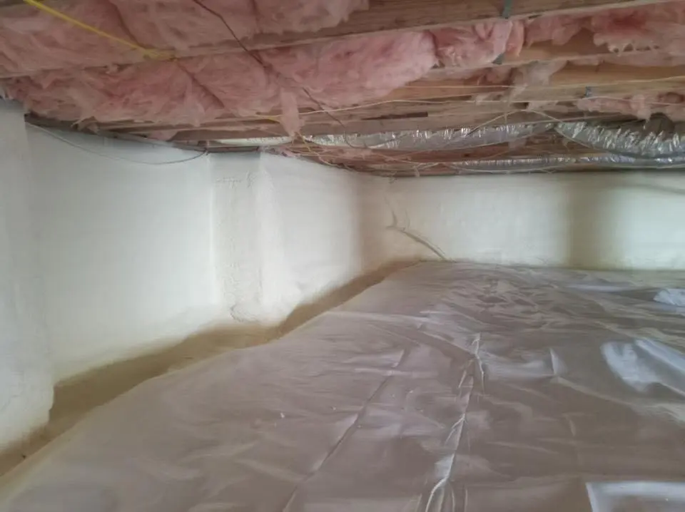 Crawl space encapsulation with closed-cell spray foam for Spray Foam Roofing in Coon Rapids